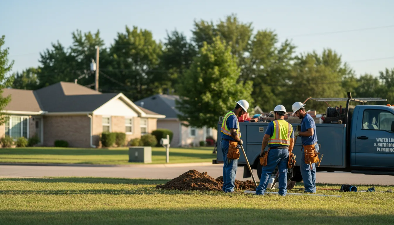 Residential water line and bathroom plumbing service in Folcroft, PA